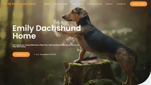 A screenshot of Emilydachshundhome.com