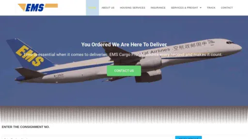 A screenshot of Emsglobalshipping.online