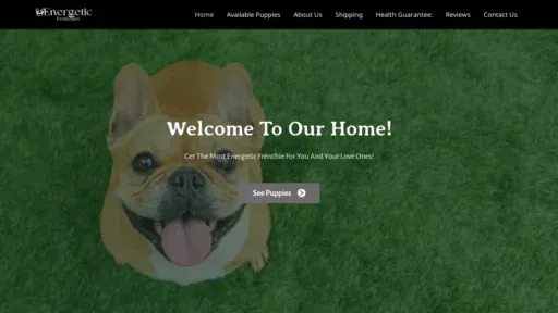 A screenshot of Energeticfrenchies.com