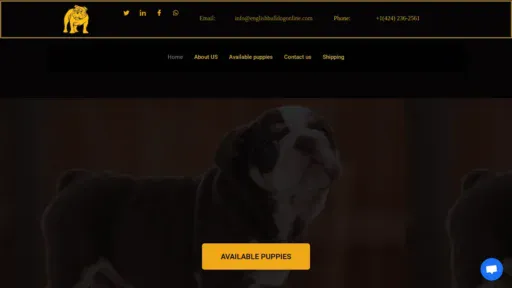 A screenshot of Englishbulldogonline.com