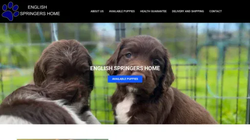 A screenshot of Englishspringershome.com