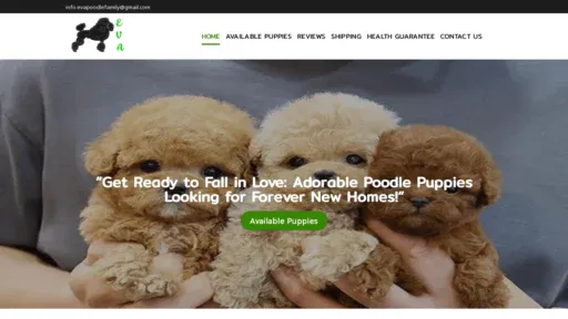 A screenshot of Evapoodlefamily.com