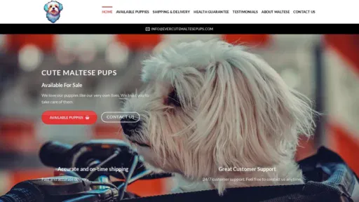 A screenshot of Evercutemaltesepups.com