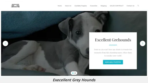 A screenshot of Excellentgreyhounds.com