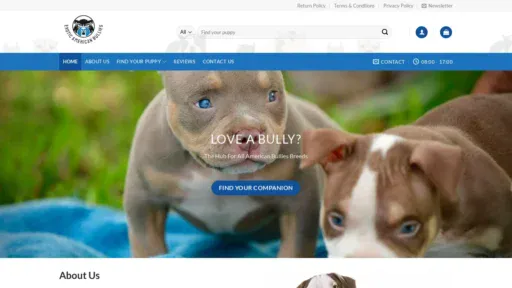 A screenshot of Exoticamericanbullies4sale.com