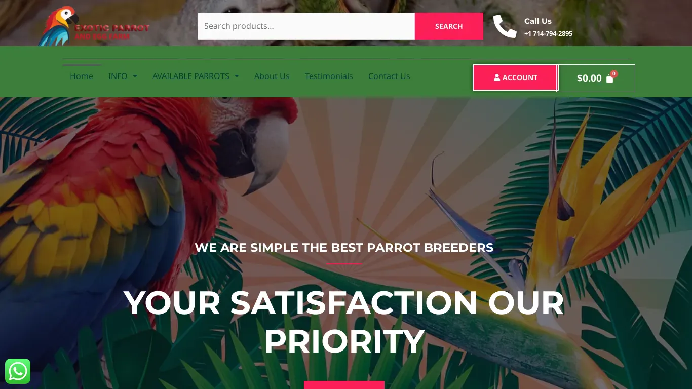is exoticparrotandeggfarm.com legit? screenshot