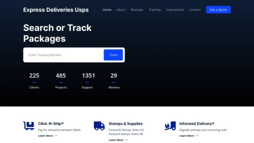 A screenshot of Expressdeliveriesusps.com
