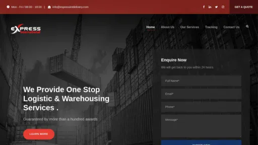 A screenshot of Expressintdelivery.com