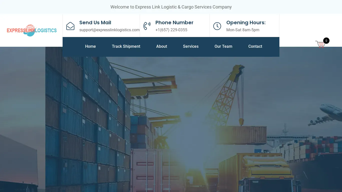 is EXPRESS LINK LOGISTICS – EXPRESS LINK LOGISTICS SHIPPING COMPANY legit? screenshot