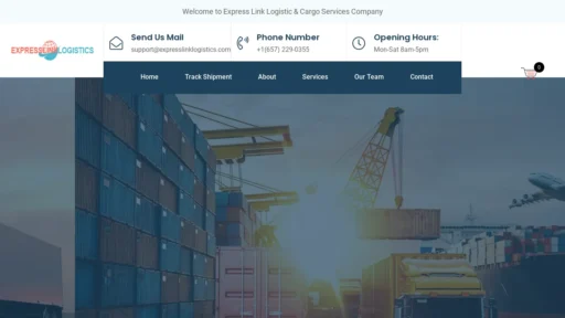 A screenshot of Expresslinklogistics.com