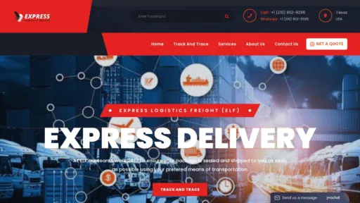 A screenshot of Expresslogisticsfreight.com