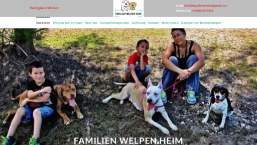 A screenshot of Familienwelpenheim.com