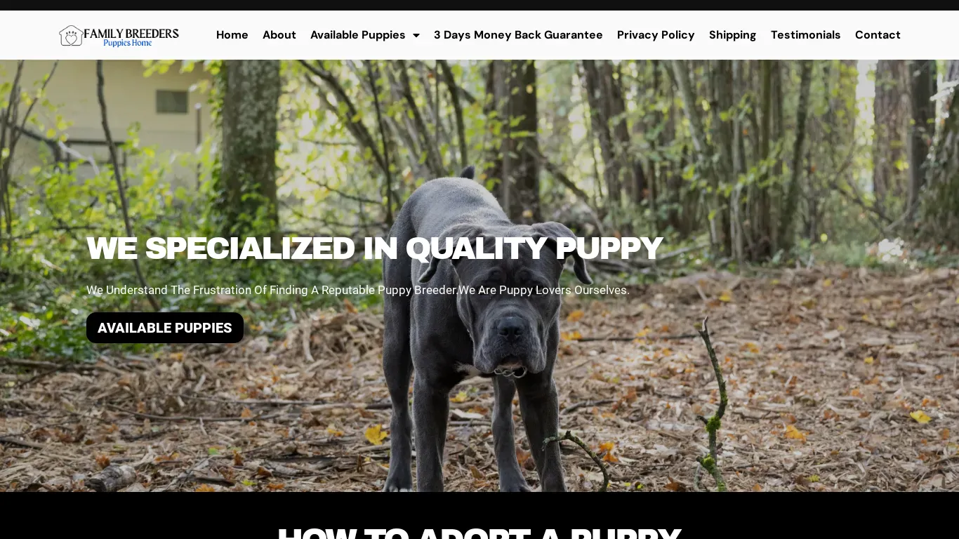 is familybreederspuppieshome.com legit? screenshot
