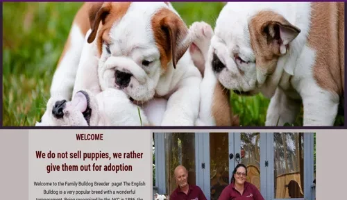 A screenshot of Genlanfamilystbernard.com