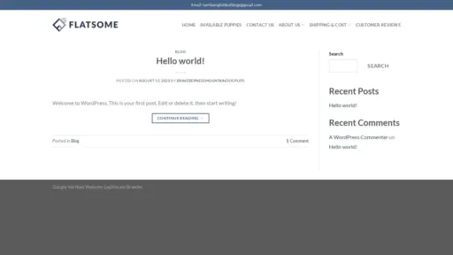 A screenshot of Familyenglishbulldogs.com