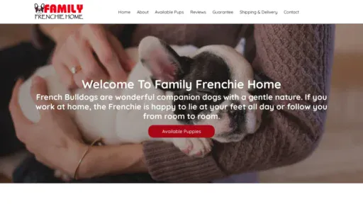A screenshot of Familyfrenchiehome.com