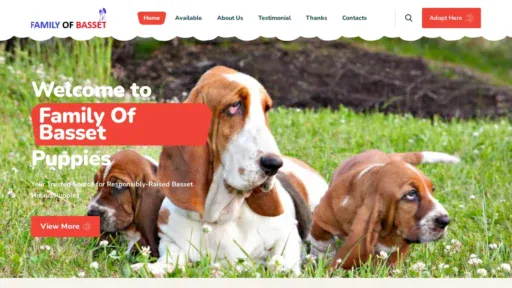 A screenshot of Familyofbasset.com