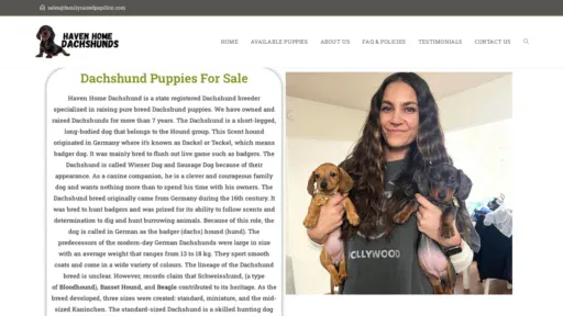 A screenshot of Familyraisedpapillon.com