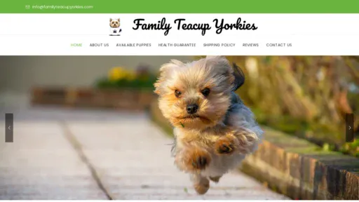 A screenshot of Familyteacupyorkies.com