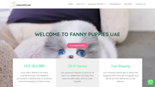 A screenshot of Fanypuppiesuae.com