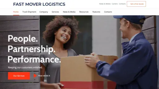 A screenshot of Fastmoverlogistic.com
