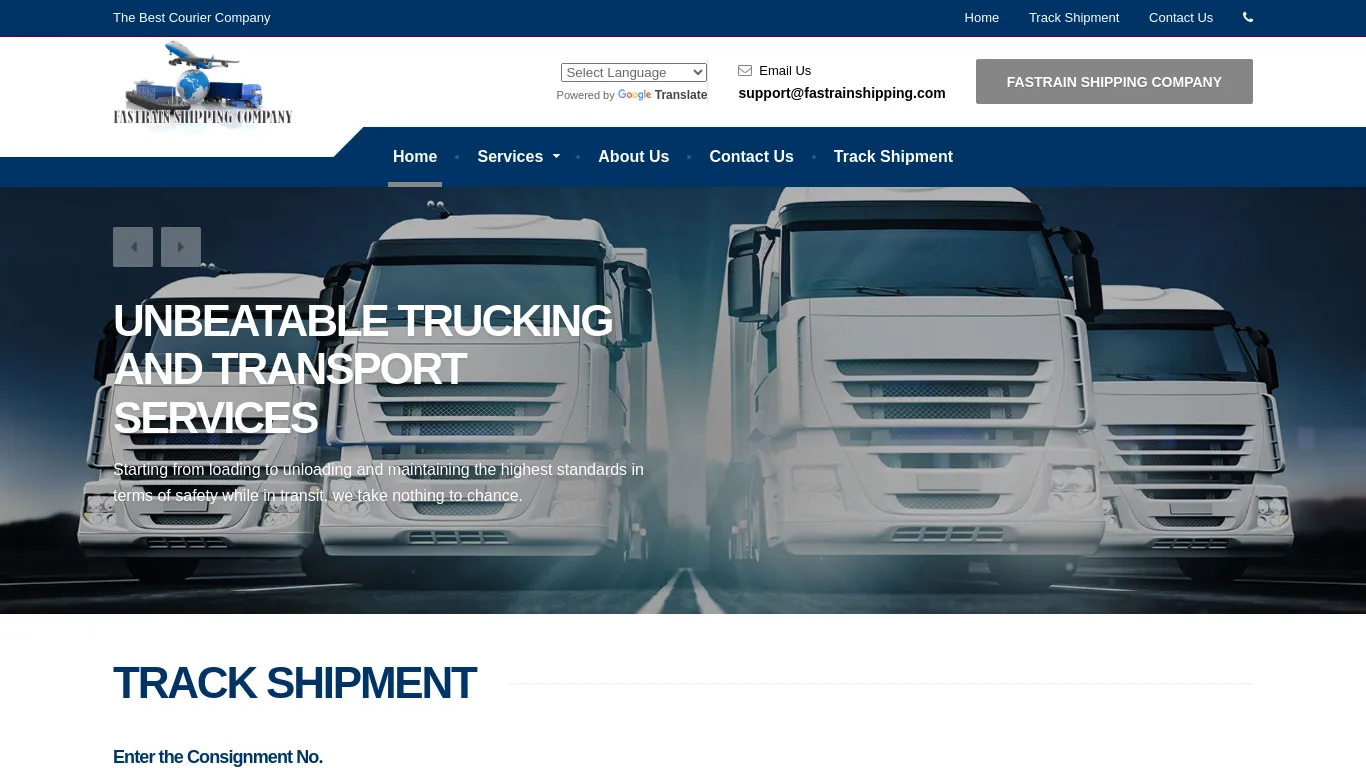 is Fastrain Shipping Company – The Best Courier Company legit? screenshot