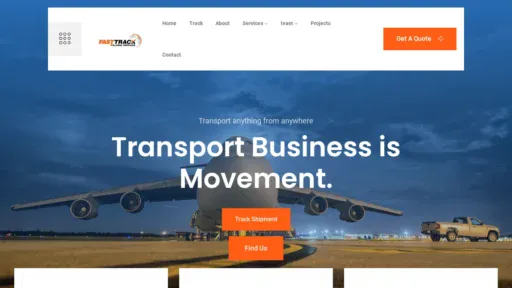 A screenshot of Fasttrackglobalfreightways.com