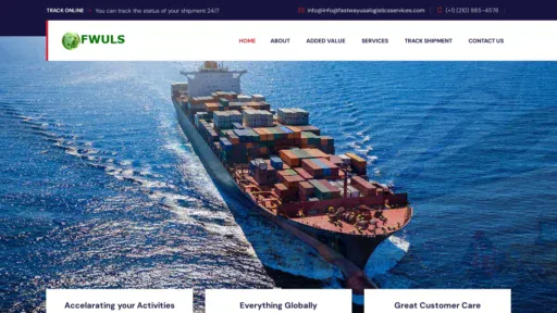 A screenshot of Fastwayusalogisticsservices.com