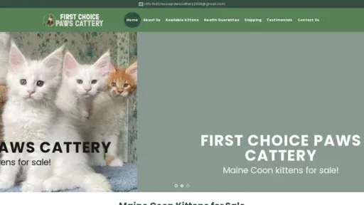 A screenshot of Firstchoicepawscattery.com
