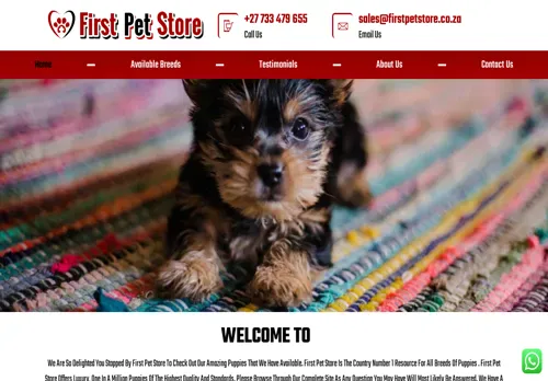 is firstpetstore.co.za legit? screenshot