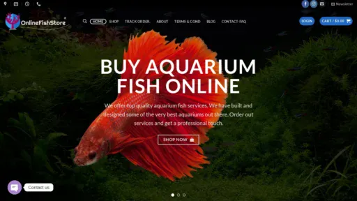 A screenshot of Fishonlinestore.com