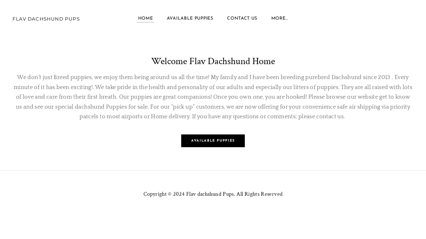 is FLAV DACHSHUND PUPS - Home legit? screenshot