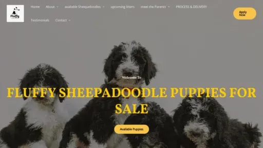 A screenshot of Fluffyshepadoodlepups.com