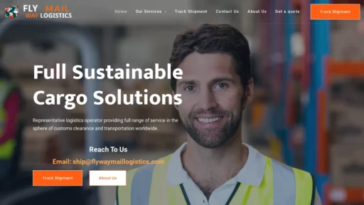 A screenshot of Flywaymaillogistics.com