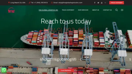 A screenshot of Fmsgloballogisticslnc.com