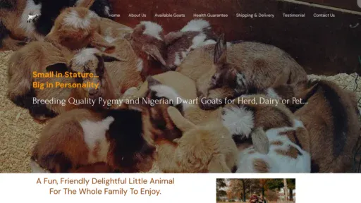 A screenshot of Fondnessminigoats.com