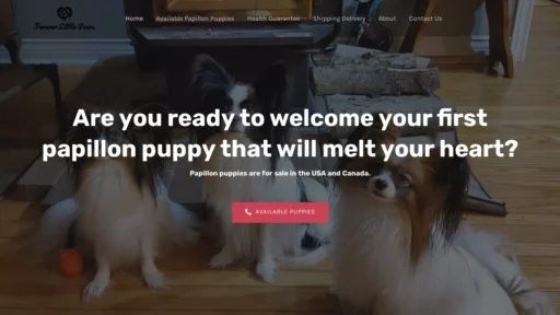 A screenshot of Foreverlittlepaws.com