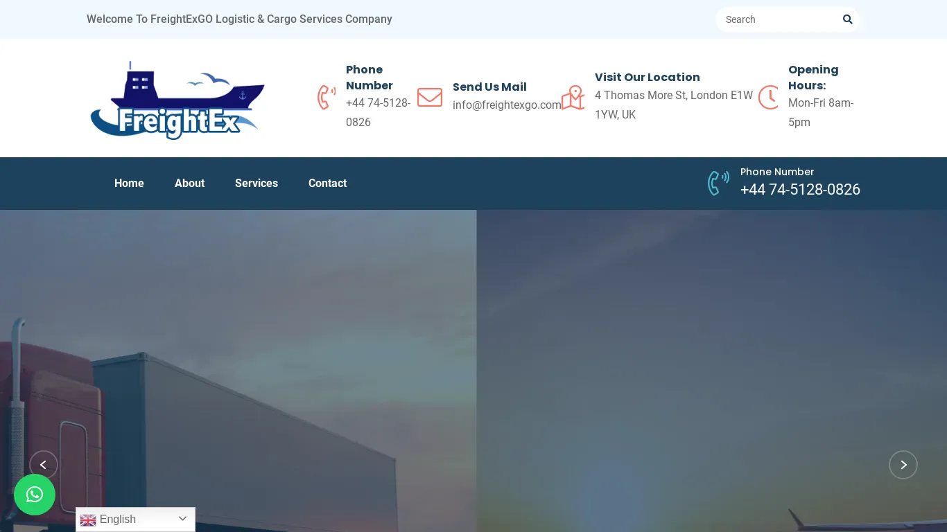 is Welcome to Our Website - FreightExGO legit? screenshot