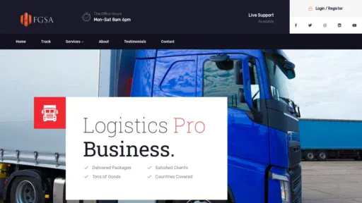 A screenshot of Freighttexglobalshippingagency.com
