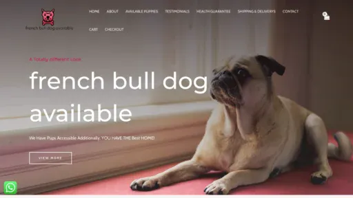 A screenshot of Frenchbulldogavailable.com