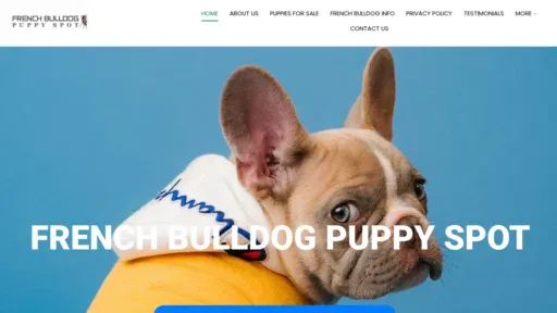 A screenshot of Frenchbulldogpuppyspot.com
