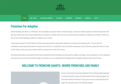 is frenchiegiants.com legit? screenshot