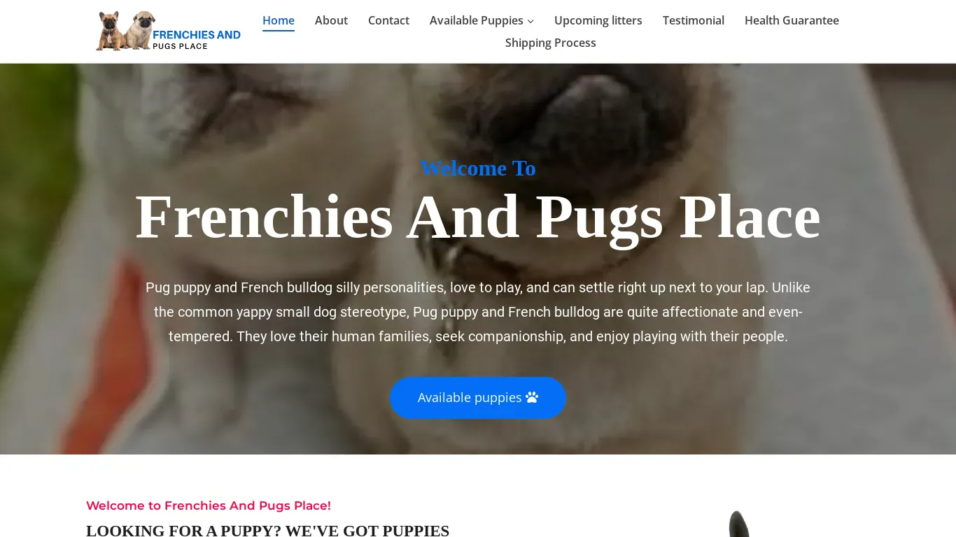 is Frenchies And Pugs Place legit? screenshot