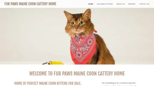 A screenshot of Furpawsmainecoons.com