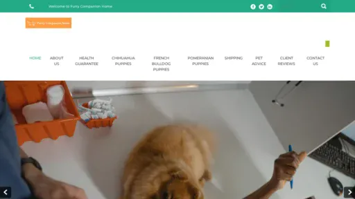 A screenshot of Furrycompanionhome.com