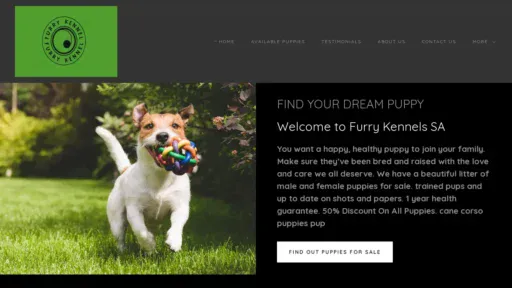 A screenshot of Furrykennels.co.za