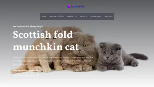 A screenshot of Fuzzymunchkins.com
