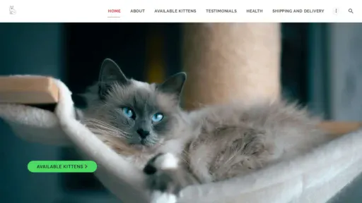 A screenshot of Garfieldragdollcattery.com