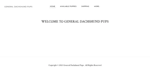 A screenshot of Generaldachshundpups.com