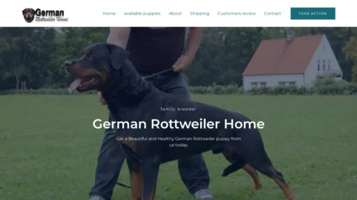 A screenshot of Germanrottweilers.online